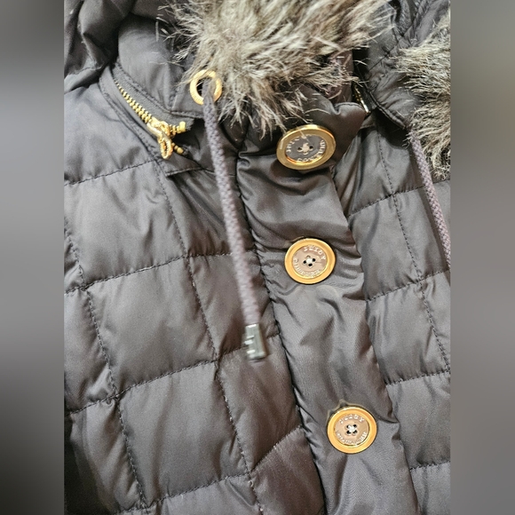 ✨️JUICY COUTURE OG FUR HOODED BUTTON UP PUFFER JACKET SZ P/XS✨️ - Picture 5 of 14